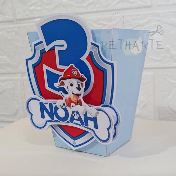 Cachepo Personalizado 3d Patrulha Canina Azul
