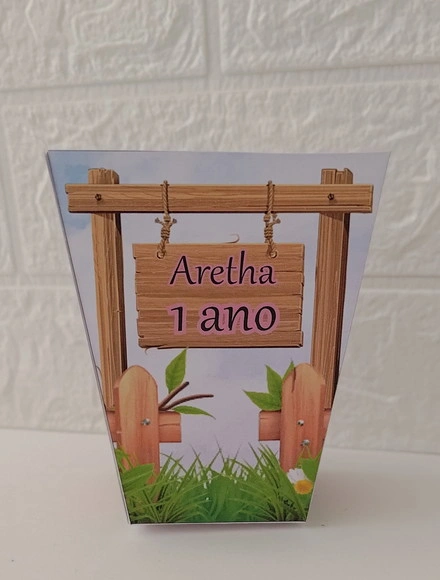 Cachepo Personalizado Fazendinha Rosa