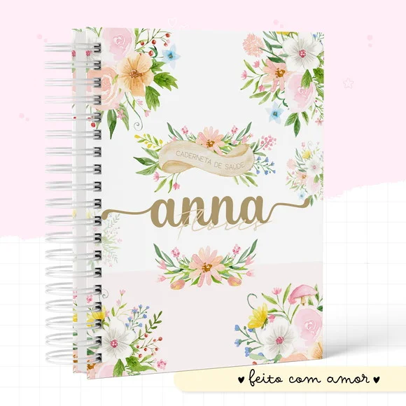 Caderneta de Vacina +Acess+Folhas Extras - Mod 1 Personaliz.
