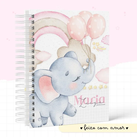 Caderneta de Vacina +Acess+Folhas Extras - Mod 1 Personaliz.