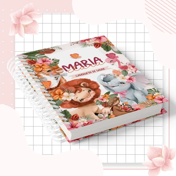Caderneta de Vacina +Acess+Folhas Extras - Mod 1 Personaliz.