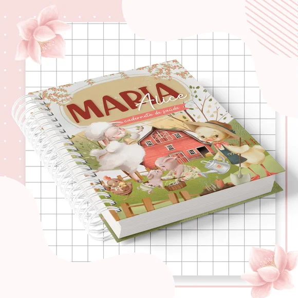 Caderneta de Vacina +Acess+Folhas Extras - Mod 1 Personaliz.
