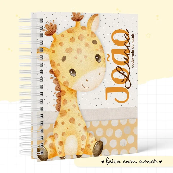 Caderneta de Vacina +Acess+Folhas Extras - Mod 1 Personaliz.