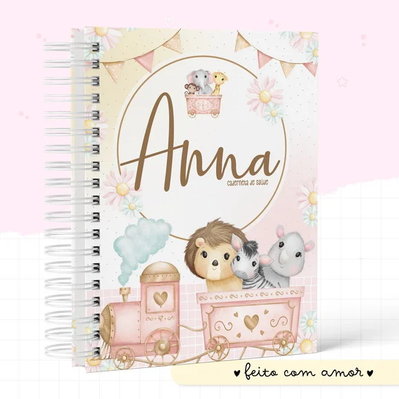 Caderneta de Vacina +Acess+Folhas Extras - Mod 1 Personaliz.