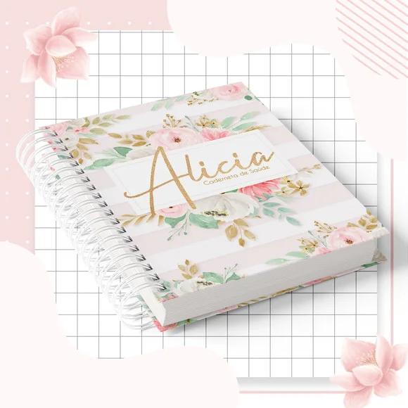 Caderneta de Vacina +Acess+Folhas Extras - Mod 1 Personaliz.