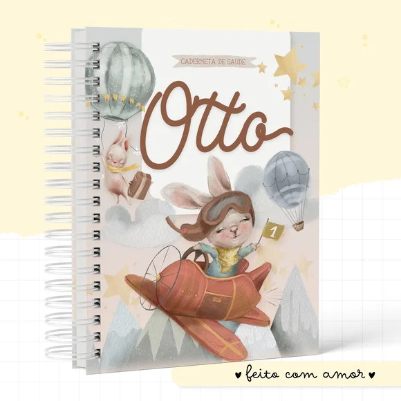 Caderneta de Vacina +Acess+Folhas Extras - Mod 1 Personaliz.