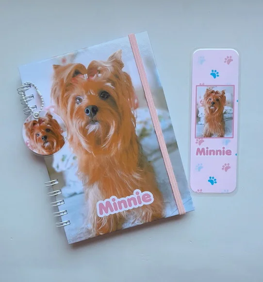 Caderneta Pet Cachorro Personalizada(c/diário)+acessórios