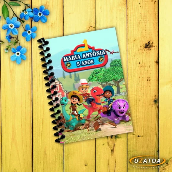 Lembrancinha Dino Ranch Caderninho Personalizado