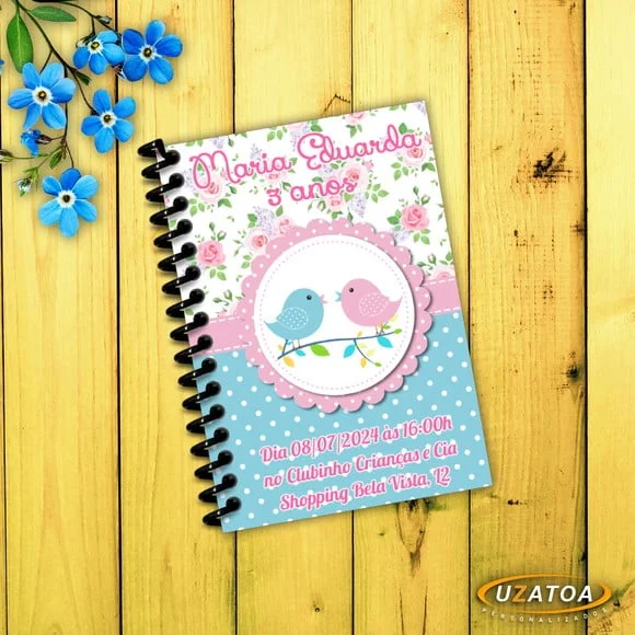 Lembrancinha Jardim Caderninho Personalizado