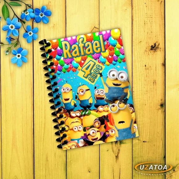 Lembrancinha Minions Caderninho Personalizado