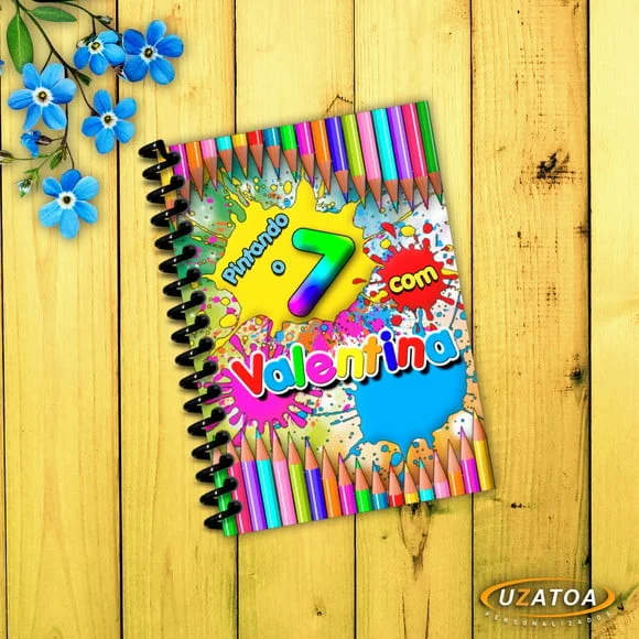 Lembrancinha Pintando o Sete Caderninho Personalizado