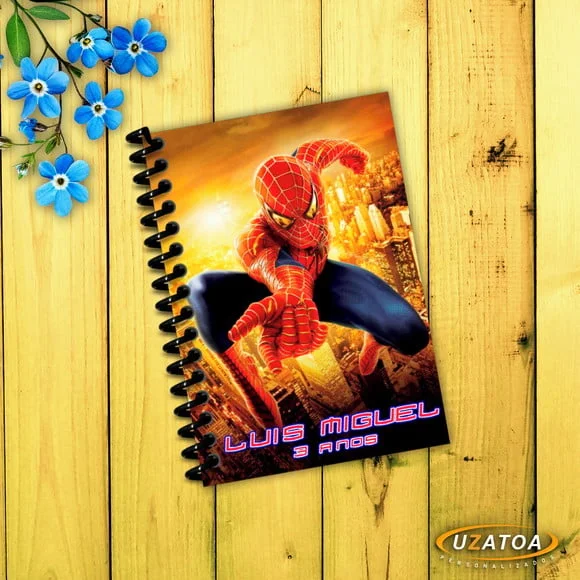 Lembrancinha Homem Aranha Caderninho Personalizado