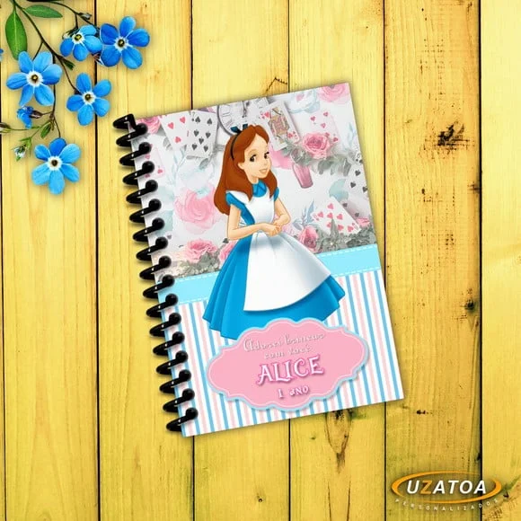 Lembrancinha Alice no País das Maravilhas Caderninho