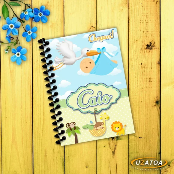 Lembrancinha Maternidade Safari Caderninho Personalizado