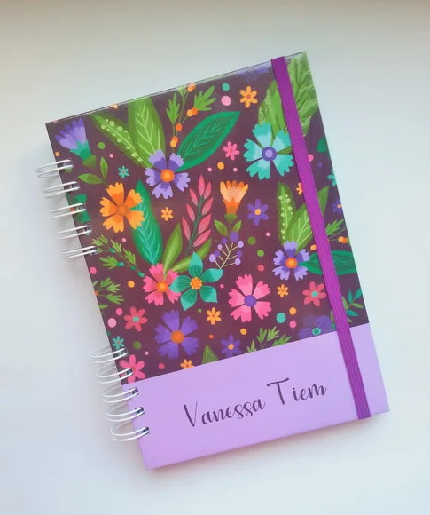 Caderno A5 Pautado 100 Folhas Personalizado - Escolha Capa