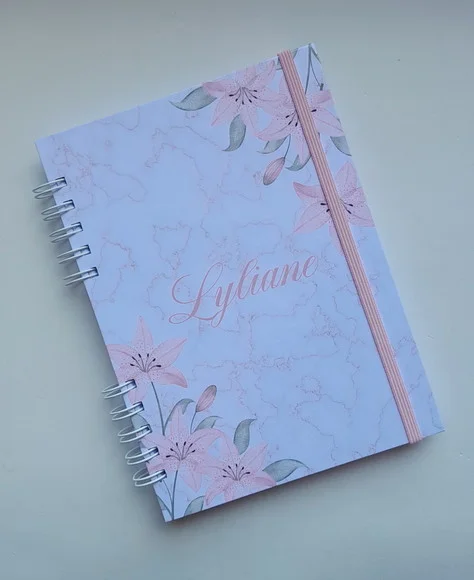 Caderno A5 Pautado 100 Folhas Personalizado - Escolha Capa