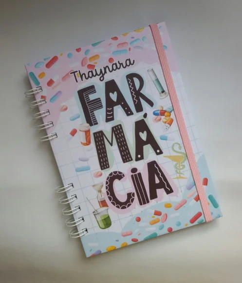 Caderno A5 Pautado 80 Folhas Personalizado - Escolha Capa