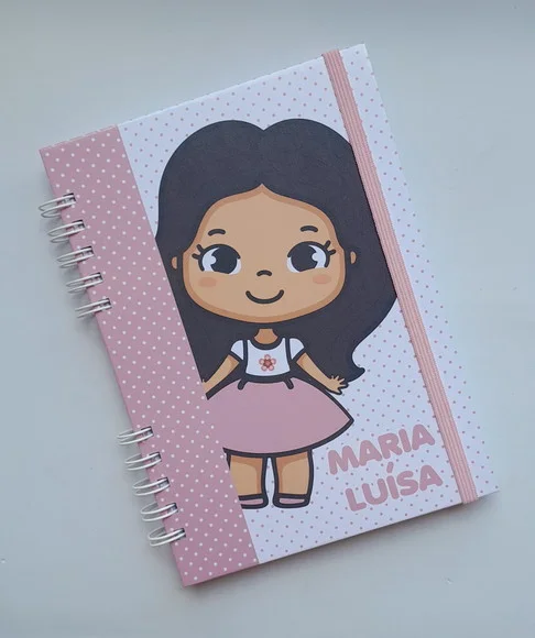 Caderno A5 Pautado 80 Folhas Personalizado - Escolha Capa