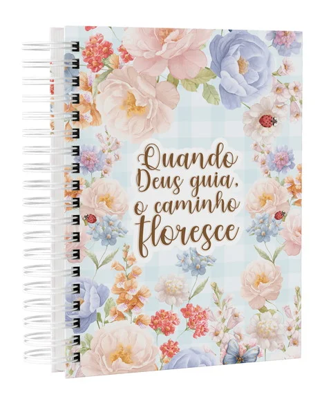 Caderno A5 Pautado Capa Cristã - 100 Folhas