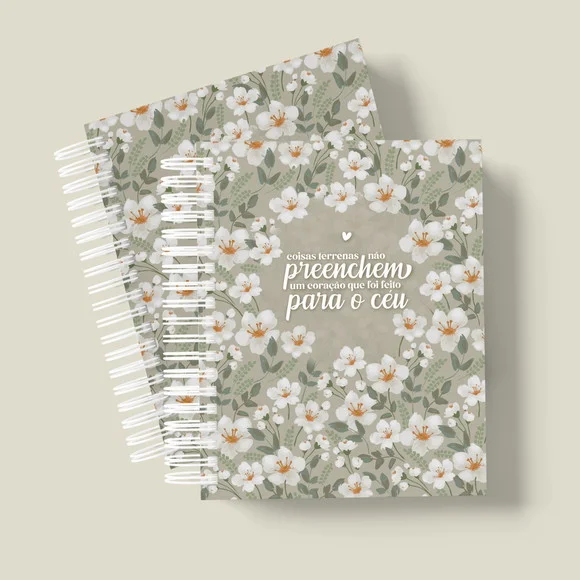 Caderno A5 Pautado Capa Cristã - 100 Folhas