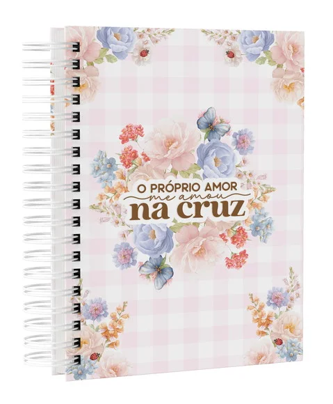 Caderno A5 Pautado Capa Cristã - 100 Folhas