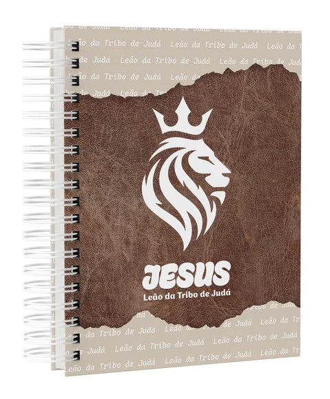 Caderno A5 Pautado Capa Cristã - 100 Folhas