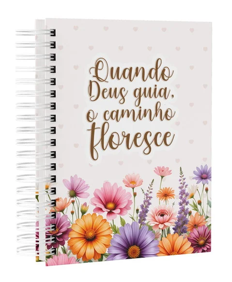Caderno A5 Pautado Capa Cristã - 100 Folhas