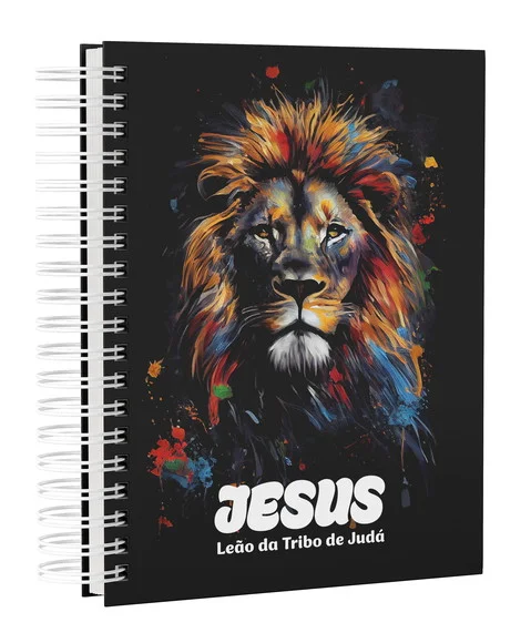 Caderno A5 Pautado Capa Cristã - 100 Folhas