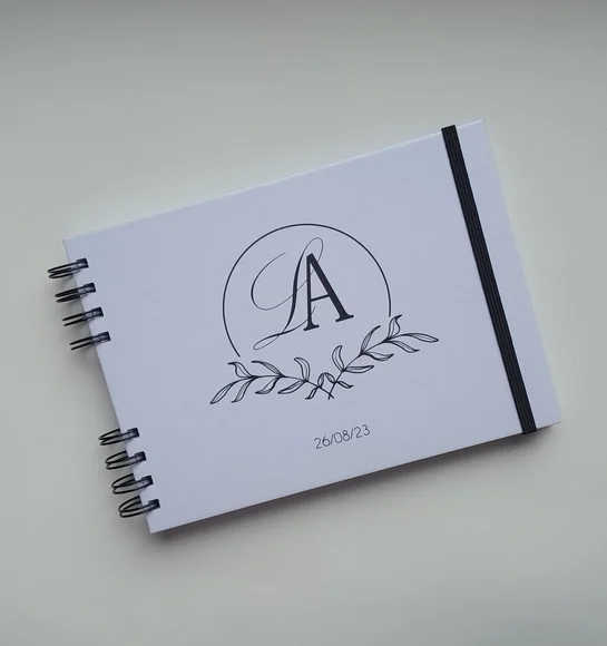Caderno de Assinaturas / Mensagens p/ os Noivos - Horizontal