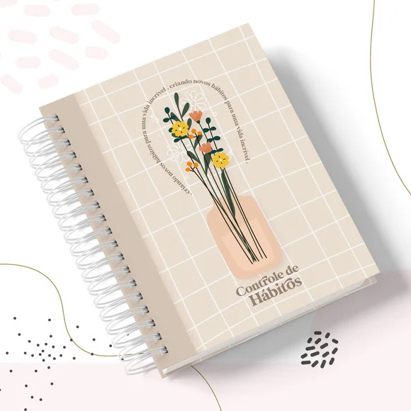 Caderno de Controle de Hábitos Personalizado