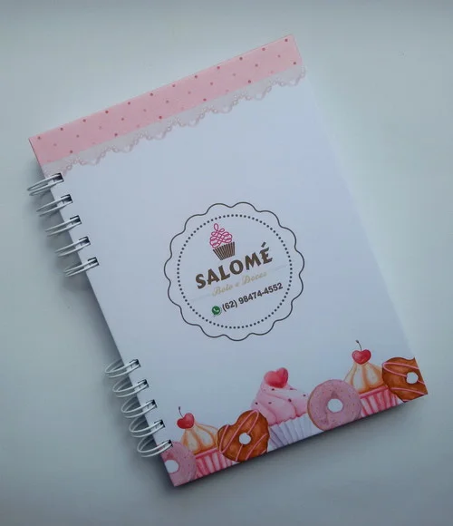 Caderno de Pedidos Confeiteira Personalizado A5