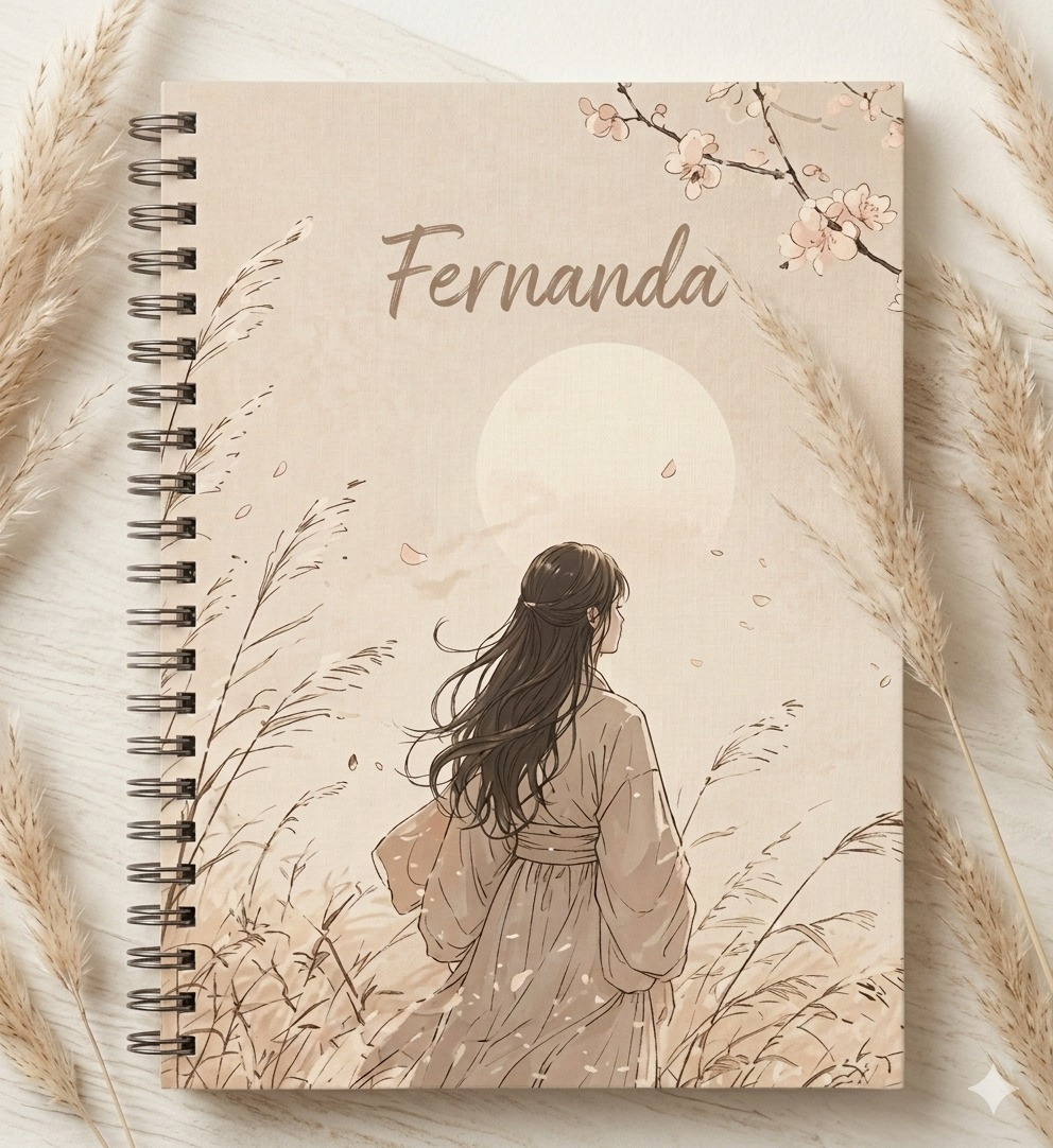 Caderno dorama flor de Cerejeira