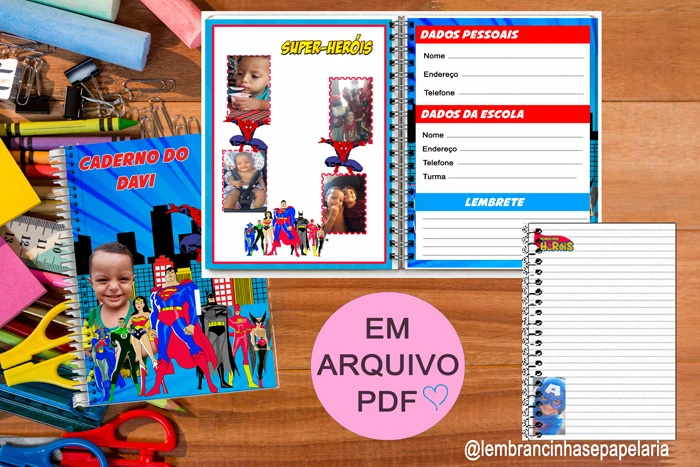 Caderno Escolar dos Heróis