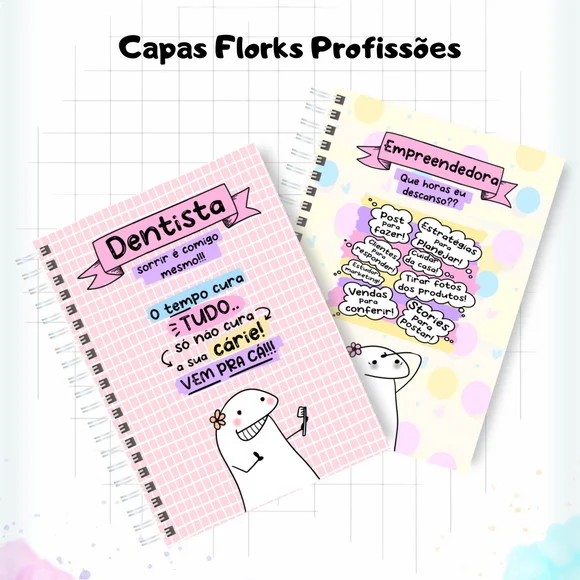 Caderno Flork Profissões A5 c/ 80 Folhas