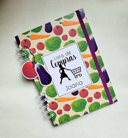 Caderno Lista de Compras Personalizado Capa Dura A5