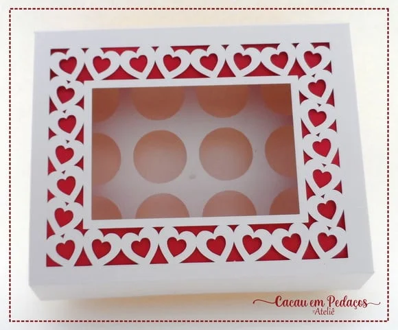 Caixa 12 Doces Arabesco Coração