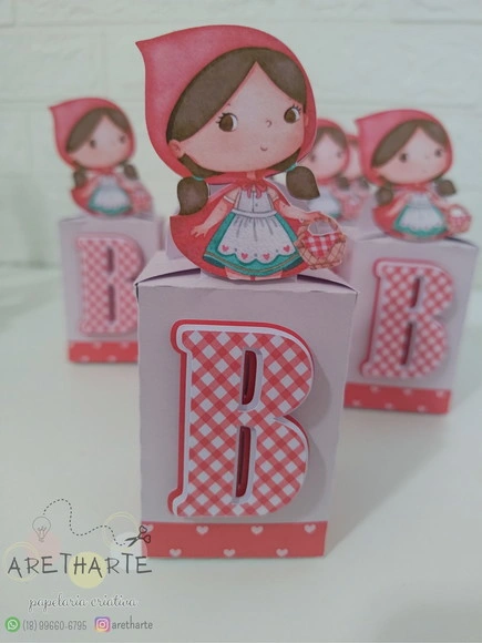 Caixa Alta Personalizada 3d Chapeuzinho Vermelho