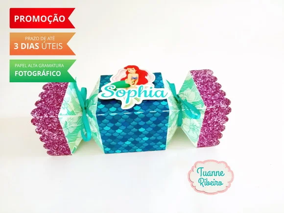 Caixa Bala Inteira - Pequena Sereia