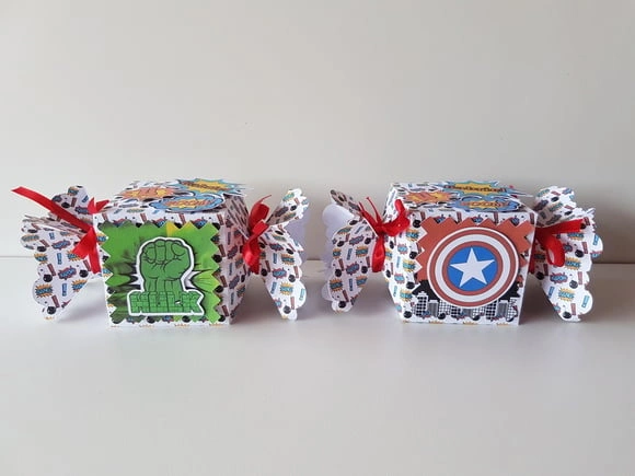 10 Caixas Bala Super Heróis
