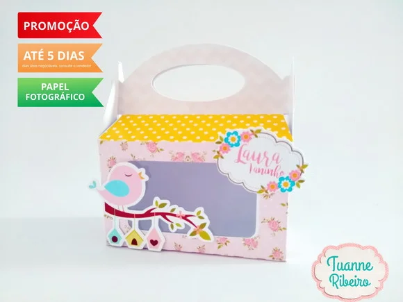 Caixa Bolsa Baixa com Visor- Jardim Encantado