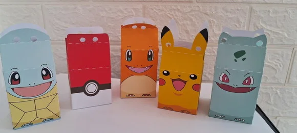 10 Caixas Milk Pokemon Lembrancinha Aniversário Festa