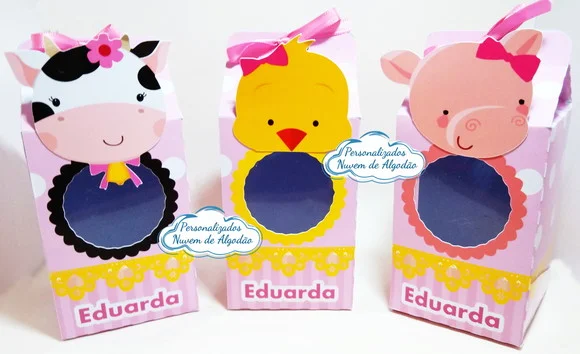 Caixa Milk com visor Fazendinha