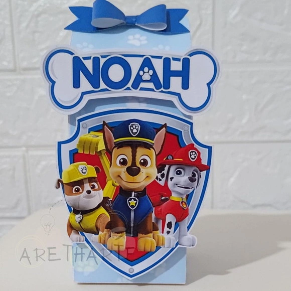 Caixa Milk Personalizada 3d Patrulha Canina Azul