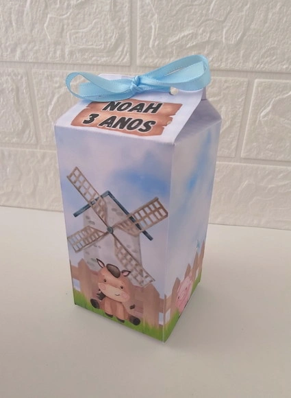 Caixa Milk Personalizada Fazendinha