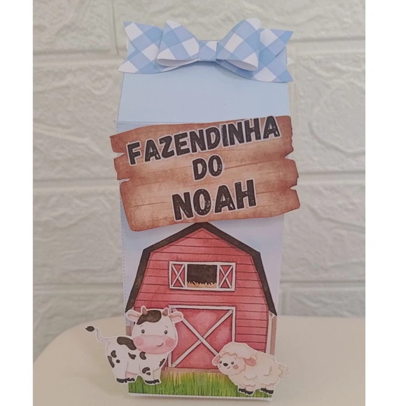Caixa Milk Personalizada Fazendinha