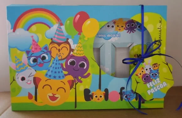 Caixa Mini Confeiteiro Bolofofos Páscoa com Tag