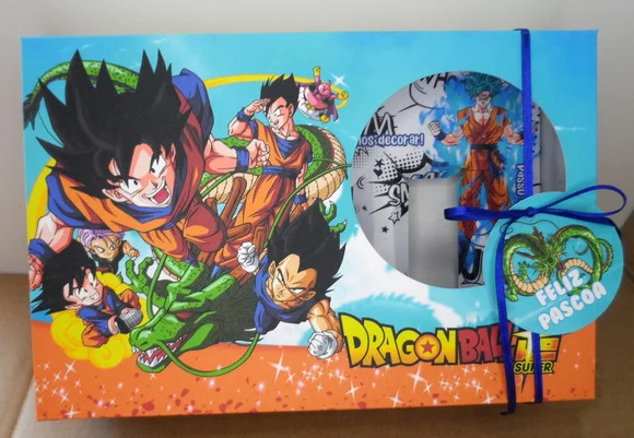 Caixa Mini Confeiteiro Dragon Ball Páscoa com Tag