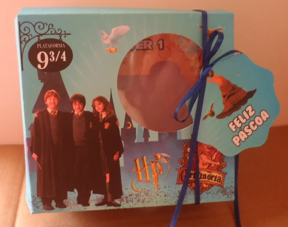 Caixa Mini Confeiteiro Harry Potter Páscoa com Tag