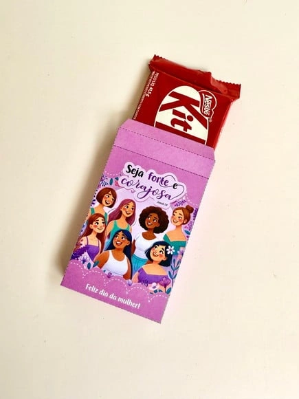 Caixa para Kit Kat Dia das Mulheres