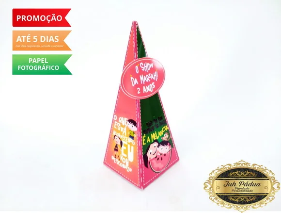 Caixa pirâmide 3D O Show da Luna
